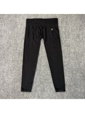Gymshark Flex High Waisted Leggings Women L Black Contouring Squat Proof Workout